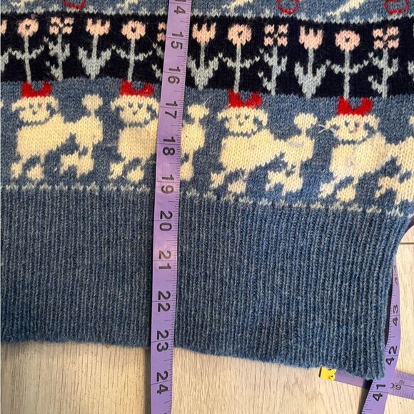 Vintage 80s Susan Bristol wool sweater dog print - Picture 9 of 9